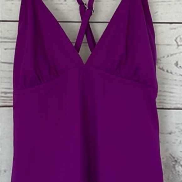 NWOT! Beautiful strappy ATHLETA tankini in vibrant purple - Picture 2 of 7